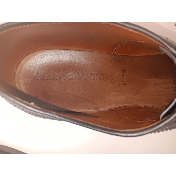 Allen Edmonds Strand Cap Toe Oxford Sze 14 Black Brogue Dress Shoes Made in USA